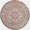 Homeroots 4 ft. Round Gray & Gold Medallion Area Rug 385267 - alternate 1